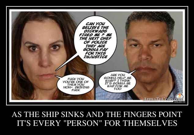 AS THE SHIP SINKS AND THE FINGERS POINT