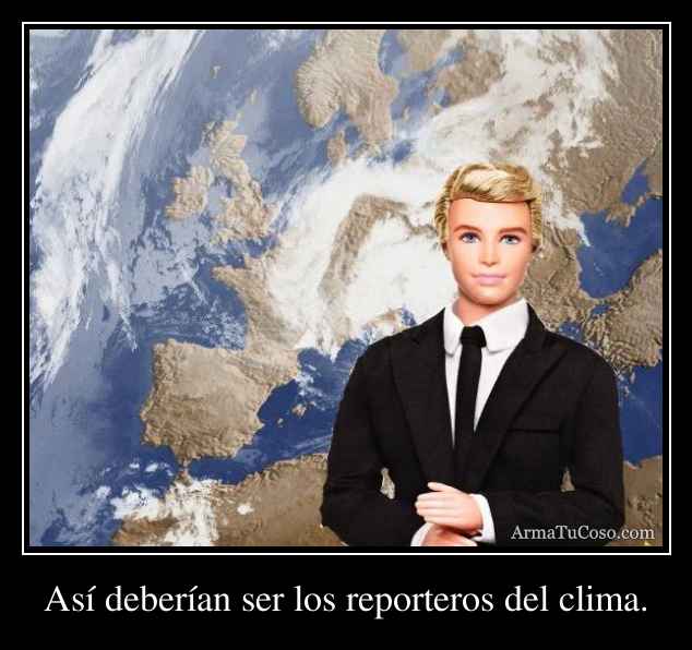 Así deberían ser los reporteros del clima.