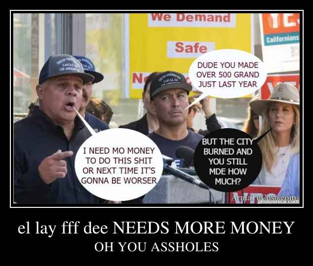 el lay fff dee NEEDS MORE MONEY