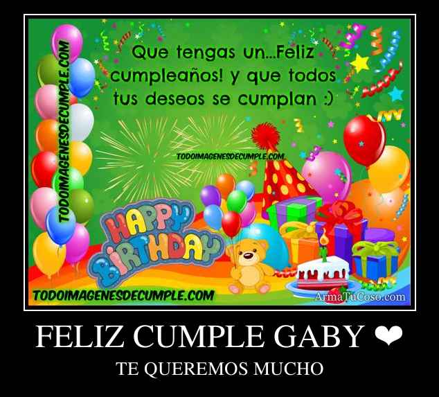 FELIZ CUMPLE GABY ❤