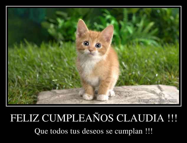 FELIZ CUMPLEAÑOS CLAUDIA !!!