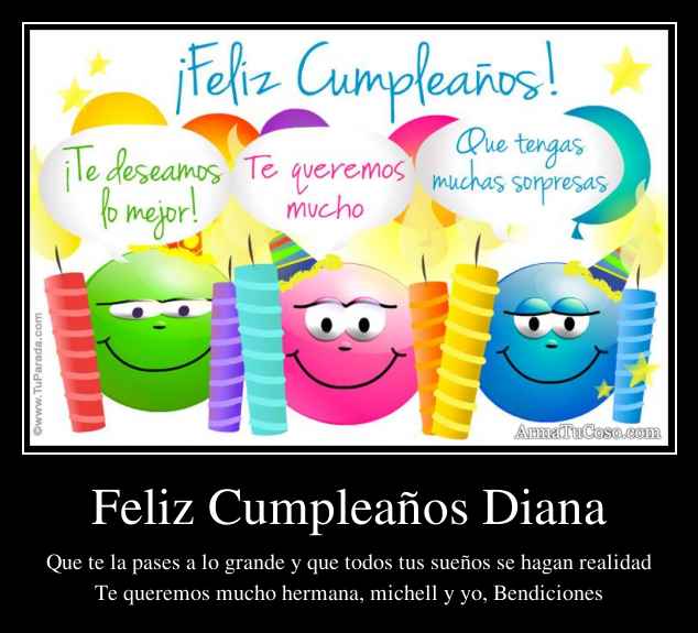 Feliz Cumpleaños Diana