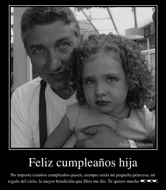 Feliz cumpleaños hija