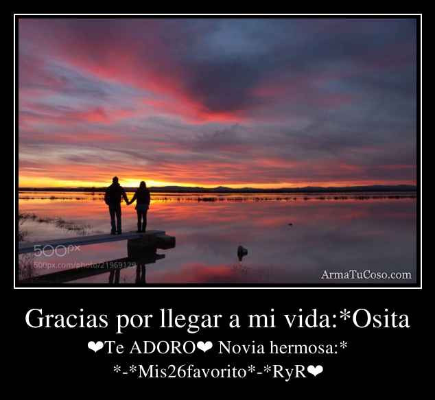 Gracias por llegar a mi vida:*Osita