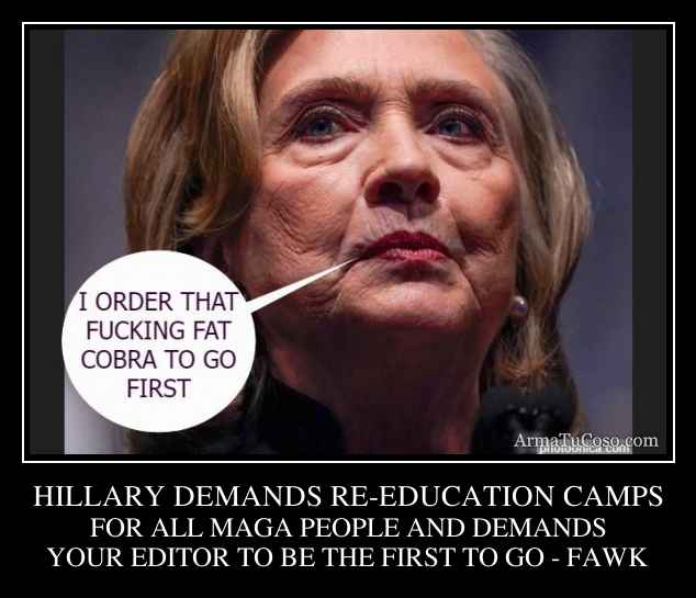 HILLARY DEMANDS RE-EDUCATION CAMPS