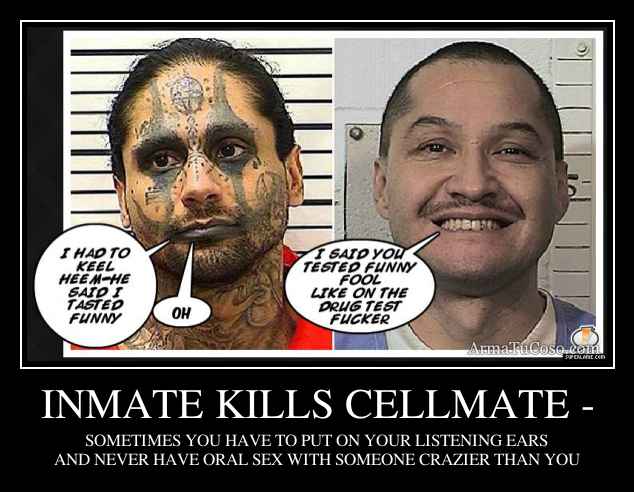 INMATE KILLS CELLMATE -