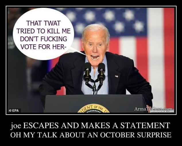 joe ESCAPES AND MAKES A STATEMENT