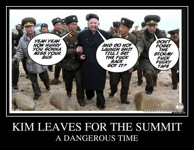 KIM LEAVES FOR THE SUMMIT