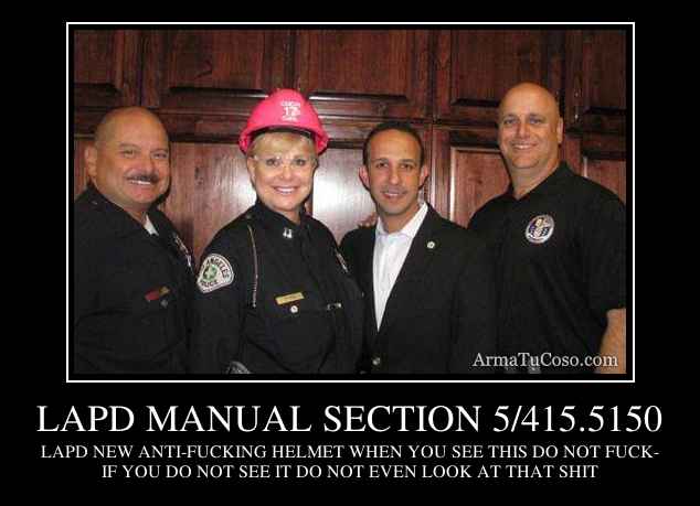 LAPD MANUAL SECTION 5/415.5150