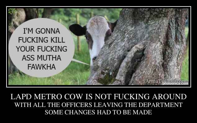 LAPD METRO COW IS NOT FUCKING AROUND