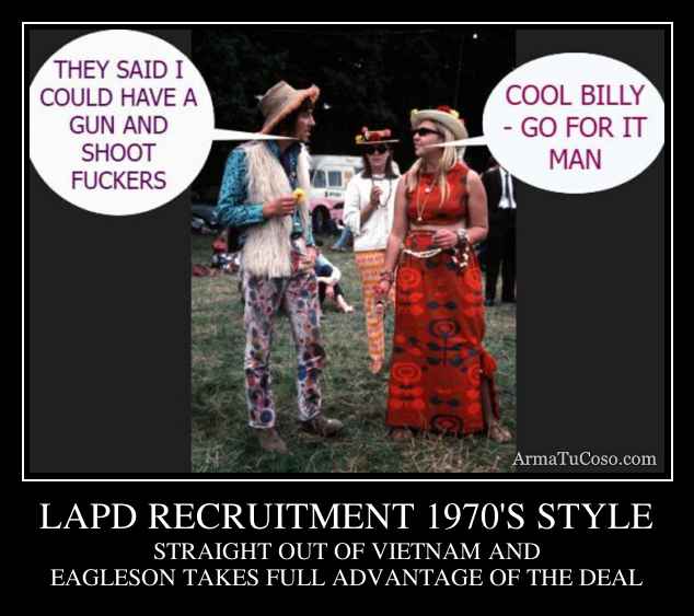 LAPD RECRUITMENT 1970'S STYLE