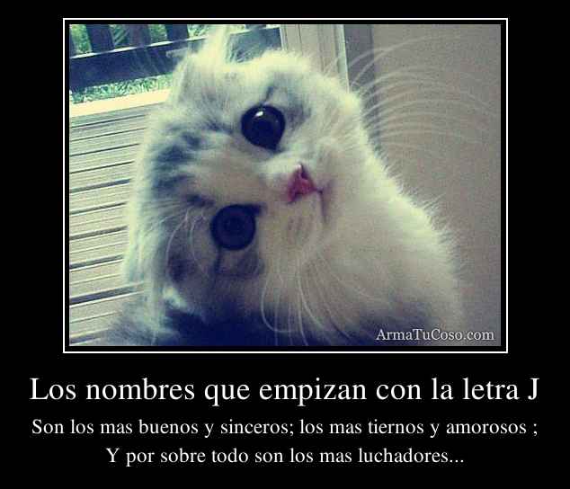 Los nombres que empizan con la letra J
