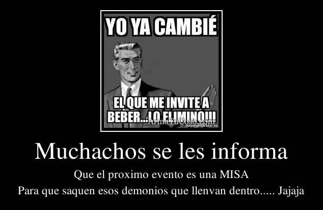 Muchachos se les informa