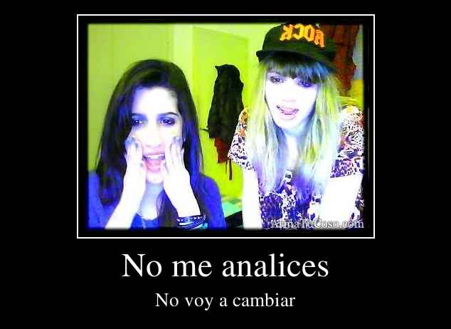 No me analices