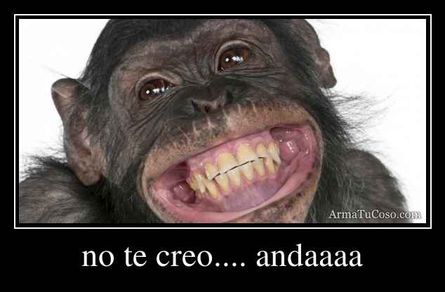 no te creo.... andaaaa