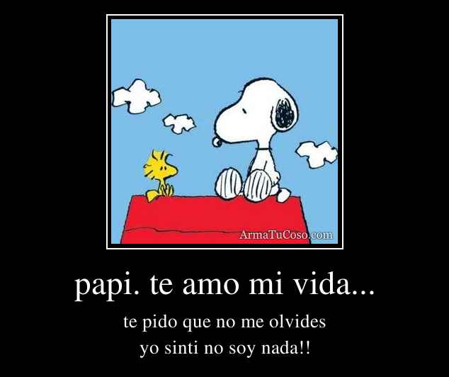 papi. te amo mi vida...