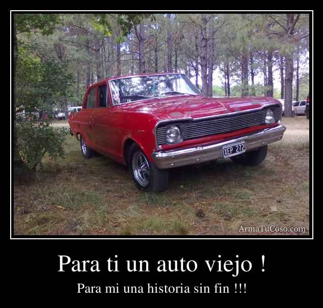 Para ti un auto viejo !