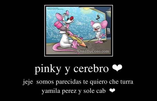 pinky y cerebro ❤