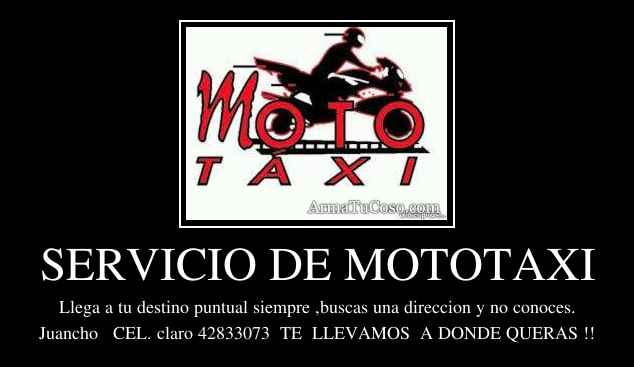 SERVICIO DE MOTOTAXI