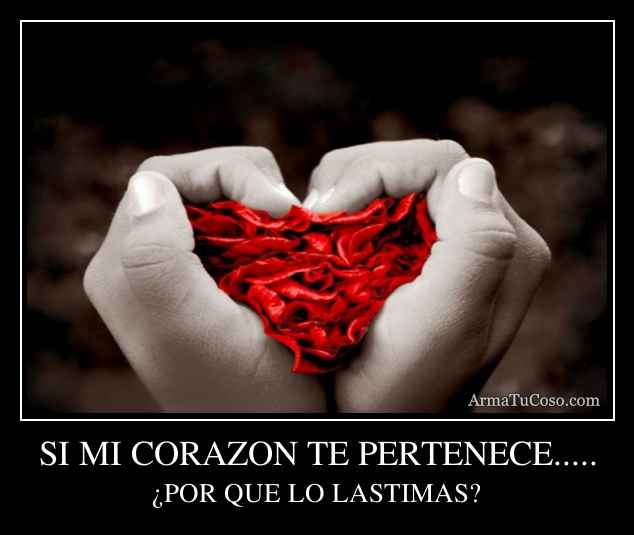 SI MI CORAZON TE PERTENECE.....