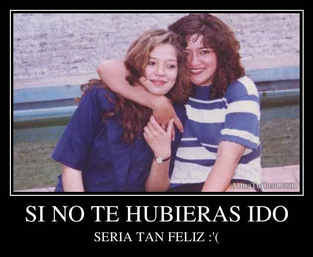 SI NO TE HUBIERAS IDO
