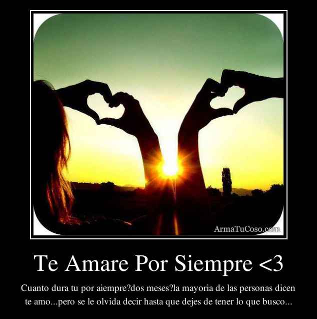 Y Yo Te Amare Te Amare Por Siempre