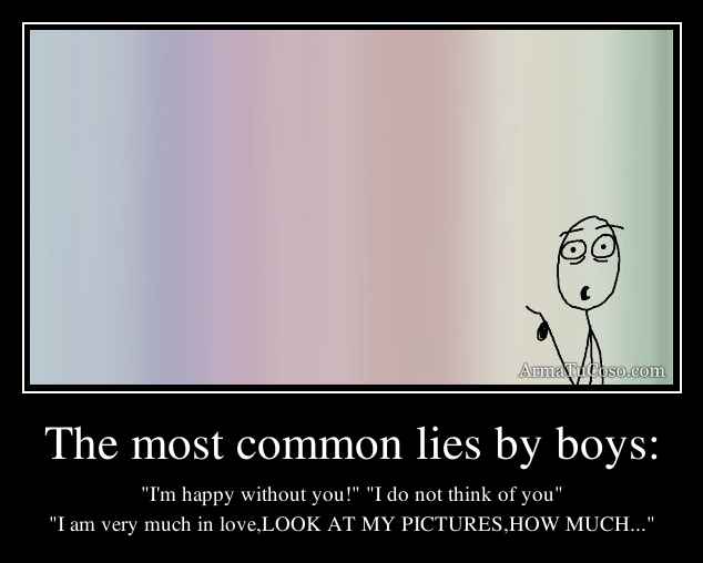 The most common lies by boys: