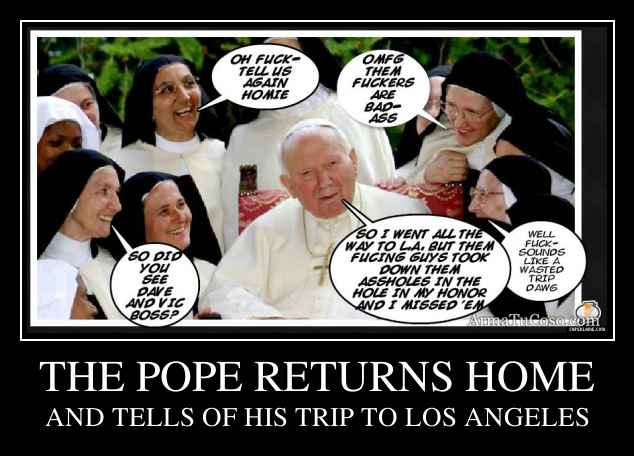 THE POPE RETURNS HOME