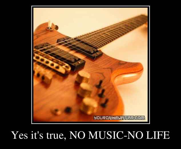 Yes it's true, NO MUSIC-NO LIFE