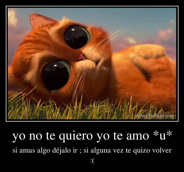 yo no te quiero yo te amo *u*